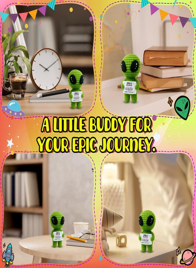 MAMAGIFTREE Happy 16th Birthday Sweet Milestone Keepsake - Handmade Crochet Alien Plush Decor with Funny Birthday Message - Unique 16 Years Old Gift for Friend - Image 3